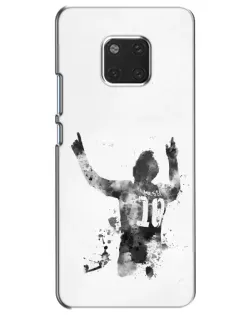 Чохол для Huawei Mate 20 (HMA-L09, HMA-L29) з картинкою «Чорно-білий силует Мессі»