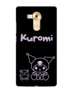 Чехол для Huawei Mate 8 (NXT) с картинкой «Kuromi — черный минимализм»