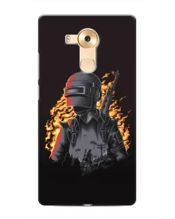 Чохол для Huawei Mate 8 (NXT) з картинкою «PUBG — вогняний силует»