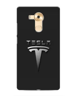 Чохол для Huawei Mate 8 (NXT) з картинкою «Сталевий логотип Tesla»