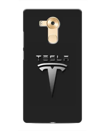 Чохол для Huawei Mate 8 (NXT) з картинкою «Сталевий логотип Tesla»
