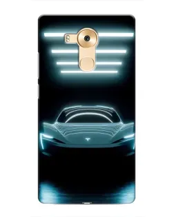 Чохол для Huawei Mate 8 (NXT) з картинкою «Tesla в неоні»