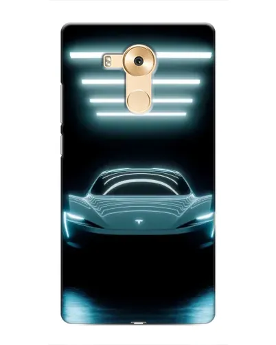 Чохол для Huawei Mate 8 (NXT) з картинкою «Tesla в неоні»