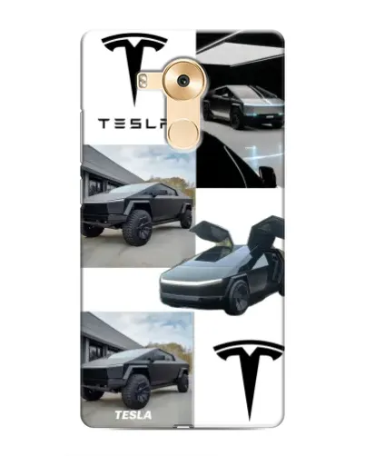 Чохол для Huawei Mate 8 (NXT) з картинкою «Колаж Cybertruck Tesla»