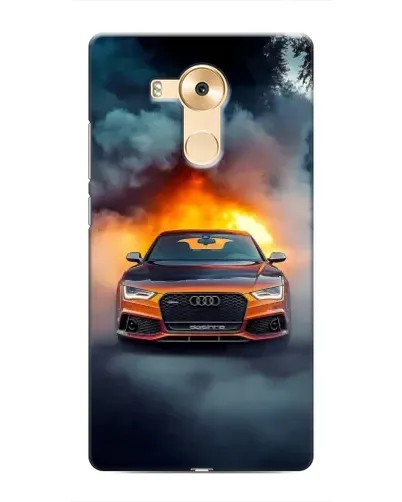 Чохол для Huawei Mate 8 (NXT) з картинкою «Audi у вогняному диму»