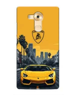 Чехол для Huawei Mate 8 (NXT) с картинкой «Желтый Lamborghini город» Чехол для Huawei Mate 8 (NXT) с картинкой «Желтый Lamborghini город»