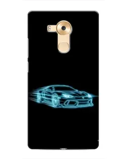 Чехол для Huawei Mate 8 (NXT) с картинкой «Неоновый контур Lamborghini» Чехол для Huawei Mate 8 (NXT) с картинкой «Неоновый контур Lamborghini»