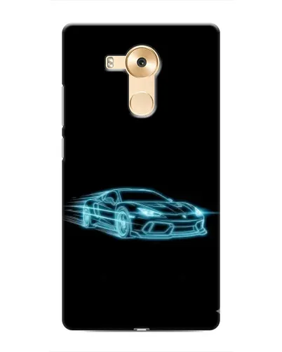 Чехол для Huawei Mate 8 (NXT) с картинкой «Неоновый контур Lamborghini»