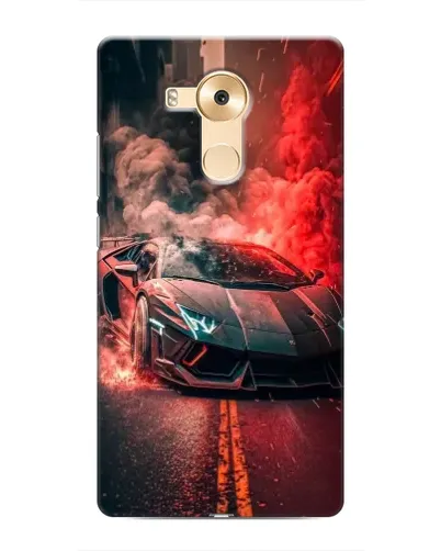 Чехол для Huawei Mate 8 (NXT) с картинкой «Lamborghini красный дым»