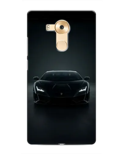 Чехол для Huawei Mate 8 (NXT) с картинкой «Черный Lamborghini Aventador»