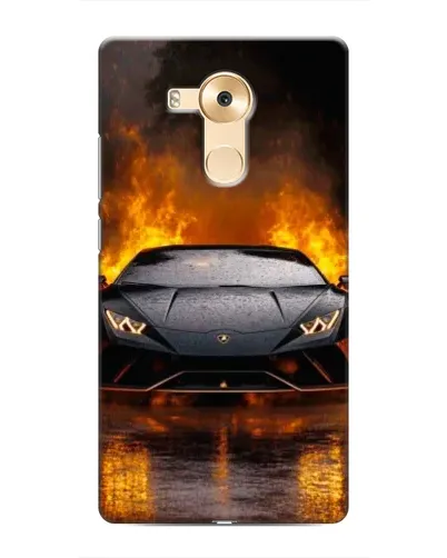 Чехол для Huawei Mate 8 (NXT) с картинкой «Lamborghini в огне»