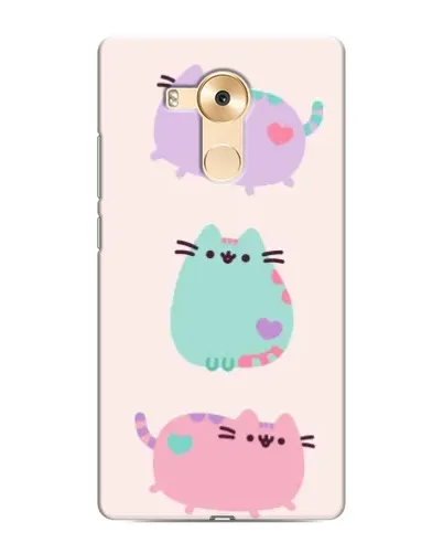 Чохол для Huawei Mate 8 (NXT) з картинкою «Pusheen тріо»