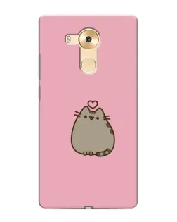 Чохол для Huawei Mate 8 (NXT) з картинкою «Pusheen серце»