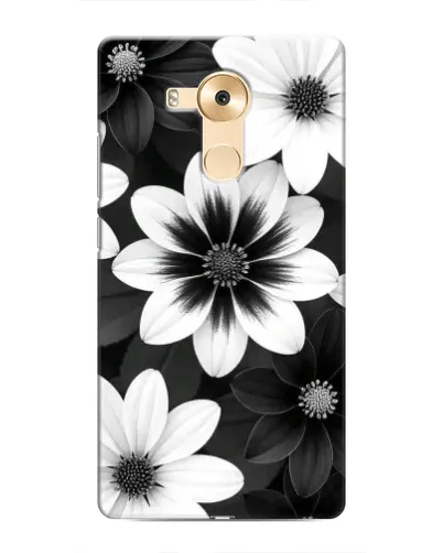 Чехол для Huawei Mate 8 (NXT) с картинкой «Монохромные астры»