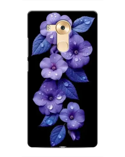 Чехол для Huawei Mate 8 (NXT) с картинкой «Фиолетовые цветы с росою»