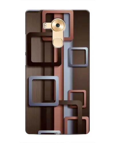 Чохол для Huawei Mate 8 (NXT) з картинкою «Коричневі об'ємні квадрати»