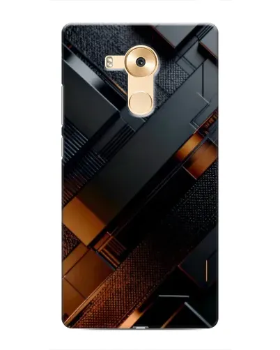 Чохол для Huawei Mate 8 (NXT) з картинкою «Чорні геометричні блоки»