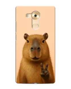 Чехол для Huawei Mate 8 (NXT) с картинкой «Капибара виктория»