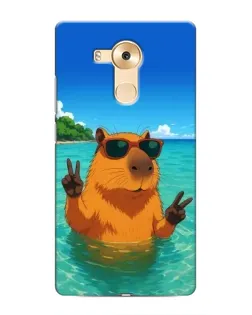 Чехол для Huawei Mate 8 (NXT) с картинкой «Морская капибара»