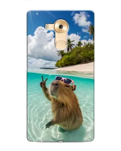 Чехол для Huawei Mate 8 (NXT) с картинкой «Капибара на море»