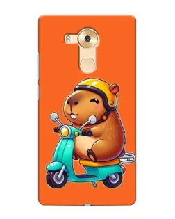 Чехол для Huawei Mate 8 (NXT) с картинкой «Капибара на скутере»