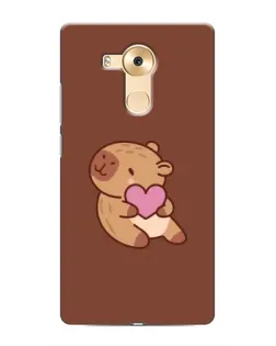 Чехол для Huawei Mate 8 (NXT) с картинкой «Капибара с сердцем»