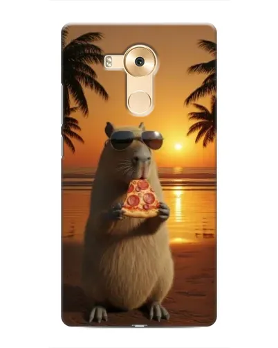 Чехол для Huawei Mate 8 (NXT) с картинкой «Капибара с пиццей»