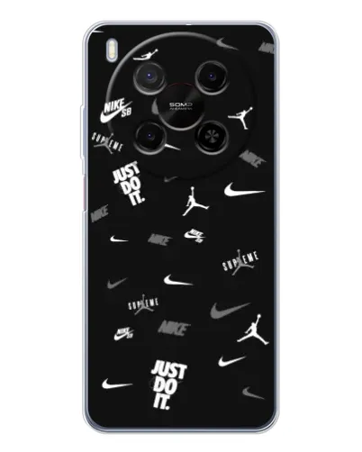 Чехол для Huawei Mate 80 Pro Max с картинкой «Nike Black Pattern» Чехол для Huawei Mate 80 Pro Max с картинкой «Nike Black Pattern»