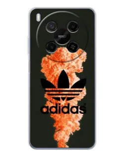 Чехол для Huawei Mate 80 Pro Max с картинкой «Оранжевый дым Adidas»