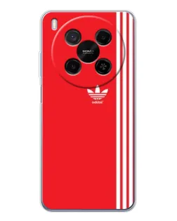 Чехол для Huawei Mate 80 Pro Max с картинкой «Красный минимализм Adidas»