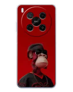 Чехол для Huawei Mate 80 Pro Max с картинкой «Bored Ape в красном»