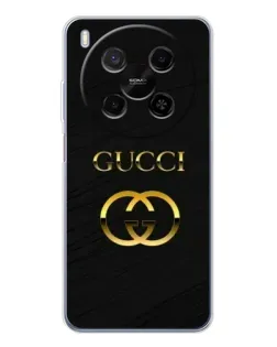 Чехол для Huawei Mate 80 Pro Max с картинкой «Золотой логотип Gucci»