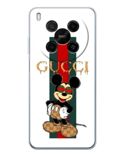 Чехол для Huawei Mate 80 Pro Max с картинкой «Микки Маус Gucci — полосы»