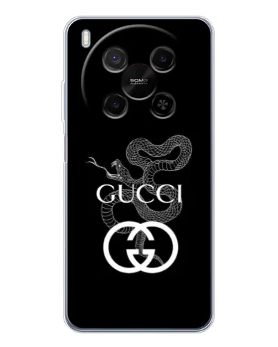 Чехол для Huawei Mate 80 Pro Max с картинкой «Gucci — серебряная змея»