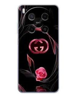 Чехол для Huawei Mate 80 Pro Max с картинкой «Gucci — неоновая роза»
