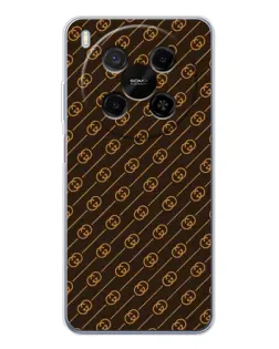 Чехол для Huawei Mate 80 Pro Max с картинкой «Gucci — золотые диагонали»