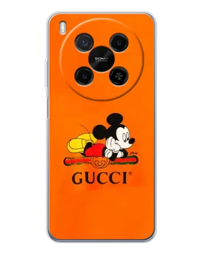 Чехол для Huawei Mate 80 Pro Max с картинкой «Микки Маус Gucci — оранж» Чехол для Huawei Mate 80 Pro Max с картинкой «Микки Маус Gucci — оранж»