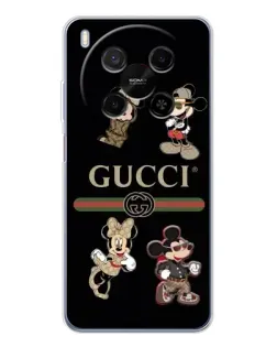 Чехол для Huawei Mate 80 Pro Max с картинкой «Gucci — герои Disney и монограмма»
