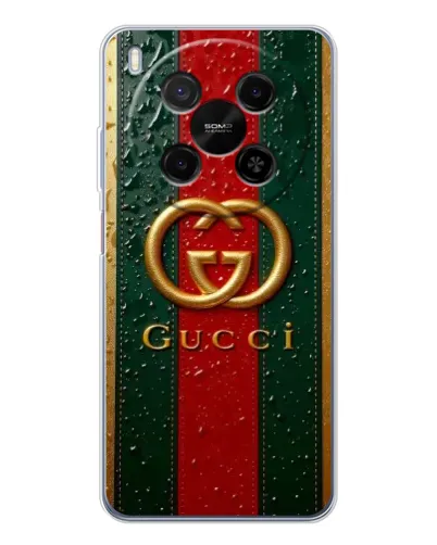 Чехол для Huawei Mate 80 Pro Max с картинкой «Gucci — фирменная полоса и золото» Чехол для Huawei Mate 80 Pro Max с картинкой «Gucci — фирменная полоса и золото»
