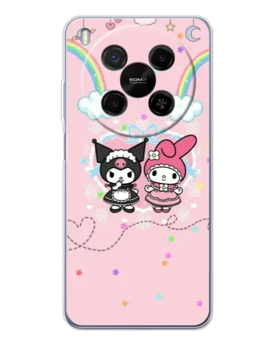 Чехол для Huawei Mate 80 Pro Max с картинкой «My Melody и Kuromi»