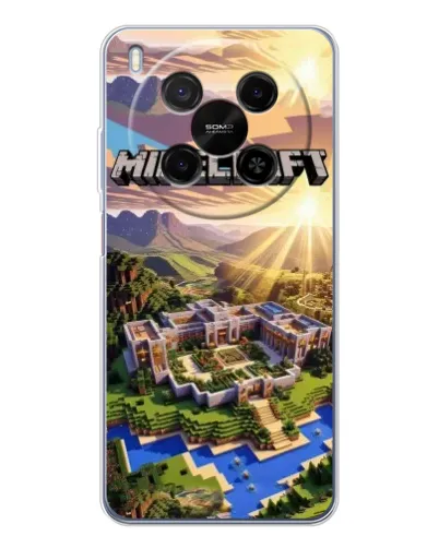 Чехол для Huawei Mate 80 Pro Max с картинкой «Minecraft панорама»