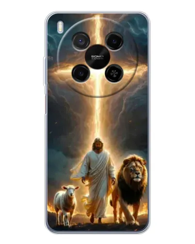 Чехол для Huawei Mate 80 Pro Max с картинкой «Лев Иуды и Свет» Чехол для Huawei Mate 80 Pro Max с картинкой «Лев Иуды и Свет»