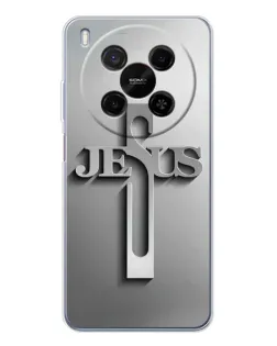 Чехол для Huawei Mate 80 Pro Max с картинкой «Металлический крест Jesus»