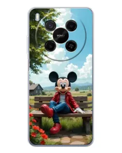 Чехол для Huawei Mate 80 Pro Max с картинкой «Микки на скамейке»