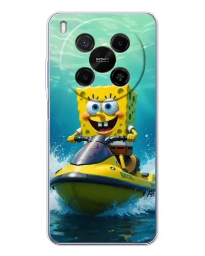 Чехол для Huawei Mate 80 Pro Max с картинкой «Спанч Боб на гидроцикле» Чехол для Huawei Mate 80 Pro Max с картинкой «Спанч Боб на гидроцикле»