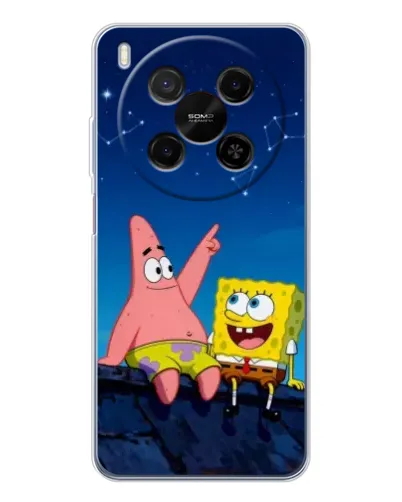 Чехол для Huawei Mate 80 Pro Max с картинкой «Губка Боб и Патрик ночью» Чехол для Huawei Mate 80 Pro Max с картинкой «Губка Боб и Патрик ночью»