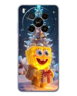 Чехол для Huawei Mate 80 Pro Max с картинкой «Рождественский Спанч Боб»