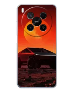 Чехол для Huawei Mate 80 Pro Max с картинкой «Cybertruck на Марсе»