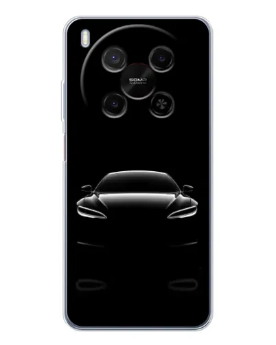 Чехол для Huawei Mate 80 Pro Max с картинкой «Силуэт Tesla Night» Чехол для Huawei Mate 80 Pro Max с картинкой «Силуэт Tesla Night»