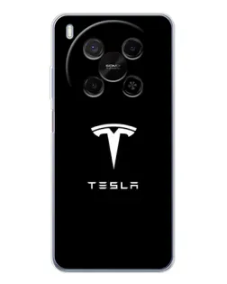 Чехол для Huawei Mate 80 Pro Max с картинкой «Tesla White Logo»